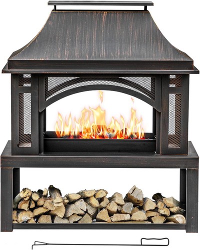 Outdoor wood burning fire - outdoor,