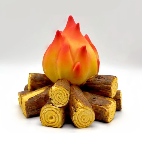Fake campfire night - campfire, 3d