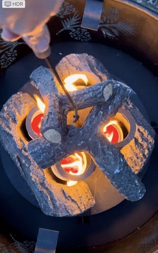 Gel fuel fire - 16",