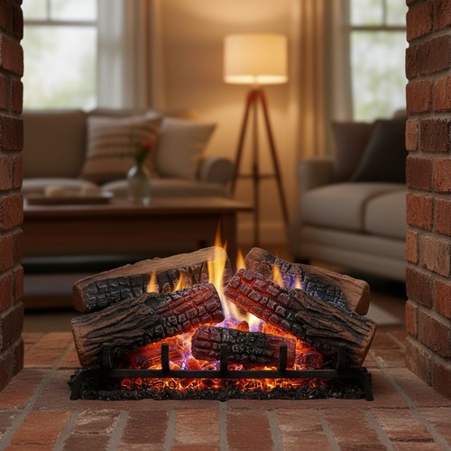 Natural look ceramic gas logs - look,