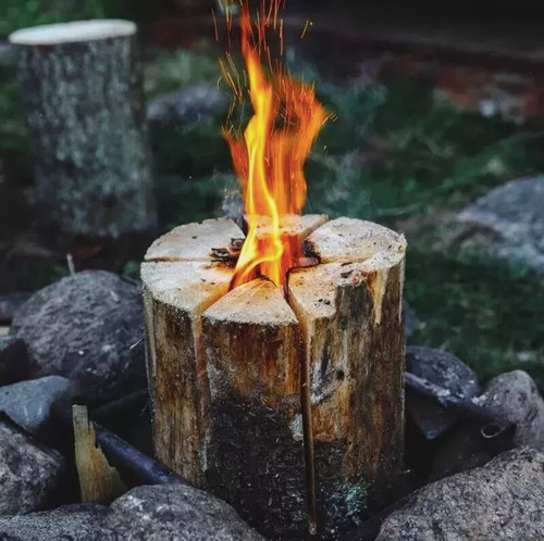 Swedish torch fire log bbq - log,,