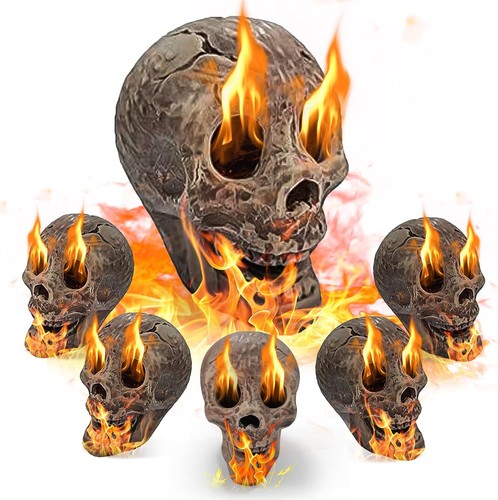Ceramic human skull fire - human,