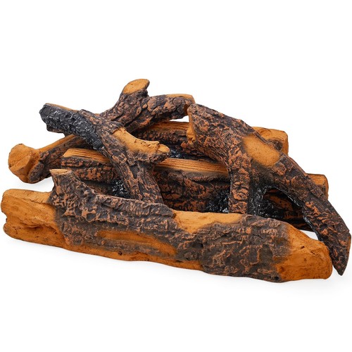 Ceramic gas fireplace logs - logs,, 6