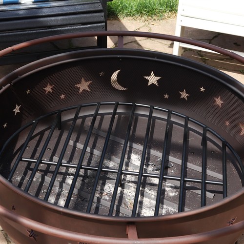Elevated fire pit - grate, for