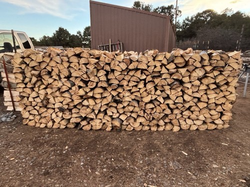 Stacked cord aspen seasoned - stacked,