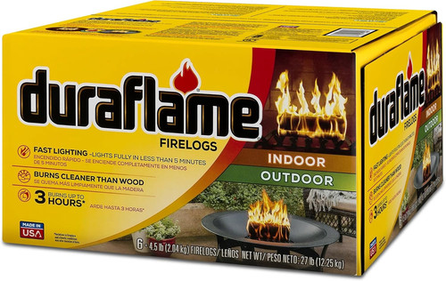 Pack indoor outdoor logs - 6-pack, indoor/outdoor