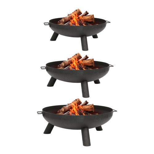 Round fire pit - fire, garden