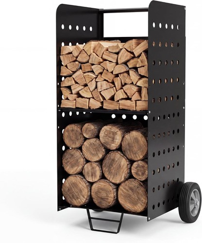 Firewood log cart wheels - firewood, w/