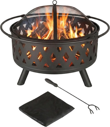 Outdoor fire pit with - fire,