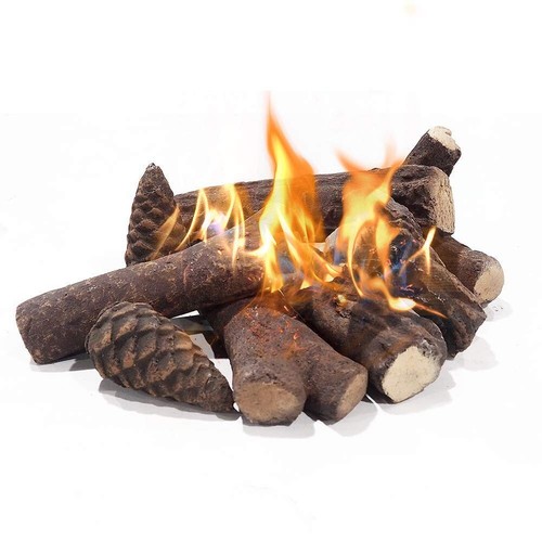 Pieces set realistic - 9-pieces, flame