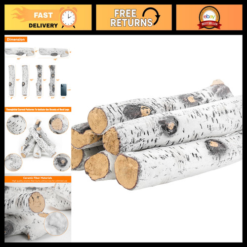 Piece ceramic white birch - white,