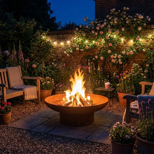 Large metal garden - fire, pit
