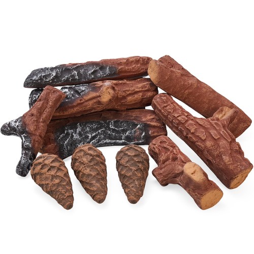 Ceramic gas fireplace logs - 10,