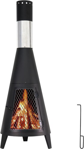 Chiminea outdoor fireplace - outdoor,