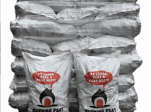 Peat briquettes logs for - for, open