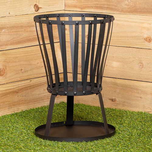 35cm black steel garden patio - garden,